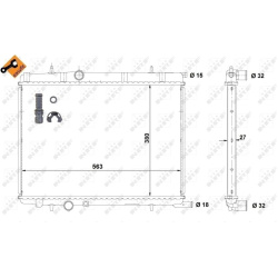  radiatorius, variklio aušinimas <small>EASY FIT</small>