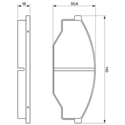  stabdžių trinkelių rinkinys, diskinis stabdys