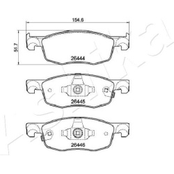  stabdžių trinkelių rinkinys, diskinis stabdys
