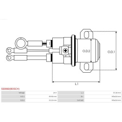  solenoidinis jungiklis, starteris <small>Brand new Bosch</small>