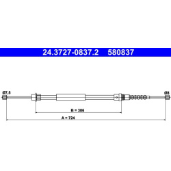  trosas, stovėjimo stabdys