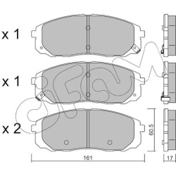  stabdžių trinkelių rinkinys, diskinis stabdys