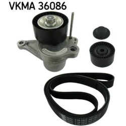  V formos rumbuotas diržas, komplektas