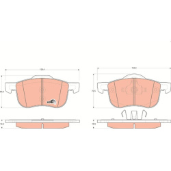  stabdžių trinkelių rinkinys, diskinis stabdys <small>COTEC</small>