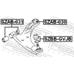  valdymo svirties/išilginių svirčių įvorė