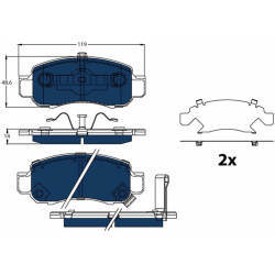 stabdžių trinkelių rinkinys, diskinis stabdys <small>ELECTRIC BLUE</small>  stabdžių trinkelių rinkinys, diskinis stabdys <small>ELECTRIC BLUE</small>