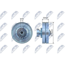  įtempiklio skriemulys, V formos rumbuotas diržas