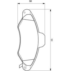  stabdžių trinkelių rinkinys, diskinis stabdys