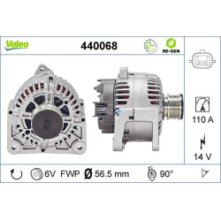  kintamosios srovės generatorius <small>VALEO RE-GEN REMANUFACTURED</small>