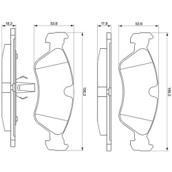 stabdžių trinkelių rinkinys, diskinis stabdys