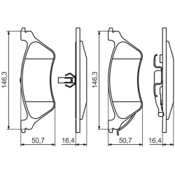 stabdžių trinkelių rinkinys, diskinis stabdys