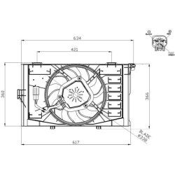  ventiliatorius, radiatoriaus