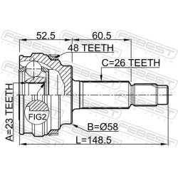  jungčių komplektas, kardaninis velenas