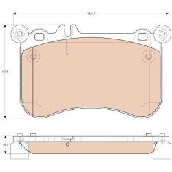  stabdžių trinkelių rinkinys, diskinis stabdys