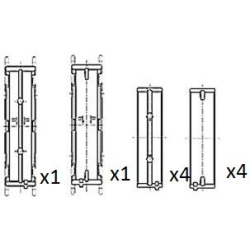  pagrindiniai guoliai, alkūninis velenas