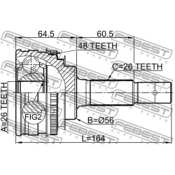  jungčių komplektas, kardaninis velenas