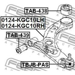  valdymo svirties/išilginių svirčių įvorė