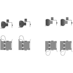  priedų komplektas, diskinių stabdžių trinkelės
