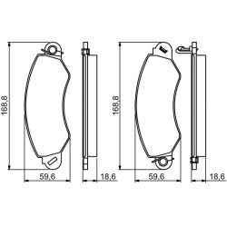  stabdžių trinkelių rinkinys, diskinis stabdys