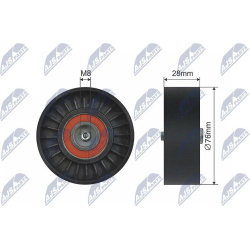  įtempiklio skriemulys, V formos rumbuotas diržas