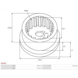  remonto komplektas, starteris <small>Brand new AS-PL</small>