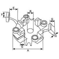  laikiklis, angliniai šepetėliai