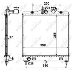  radiatorius, variklio aušinimas <small>EASY FIT</small>