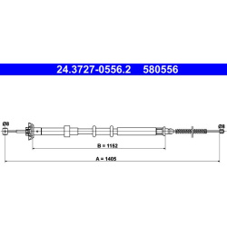 trosas, stovėjimo stabdys  trosas, stovėjimo stabdys