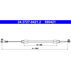 trosas, stovėjimo stabdys  trosas, stovėjimo stabdys