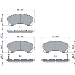  stabdžių trinkelių rinkinys, diskinis stabdys