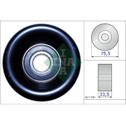 įtempiklio skriemulys, V formos rumbuotas diržas