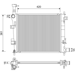 radiatorius, variklio aušinimas