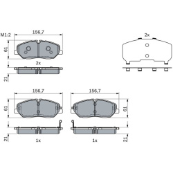  stabdžių trinkelių rinkinys, diskinis stabdys
