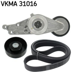  V formos rumbuotas diržas, komplektas