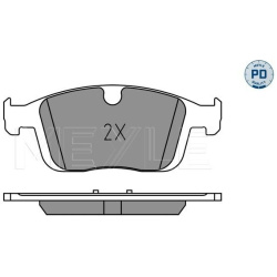  stabdžių trinkelių rinkinys, diskinis stabdys <small>MEYLE-PD: Advanced performance and design.</small>