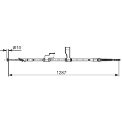 trosas, stovėjimo stabdys  trosas, stovėjimo stabdys