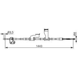trosas, stovėjimo stabdys  trosas, stovėjimo stabdys
