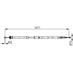 trosas, stovėjimo stabdys  trosas, stovėjimo stabdys