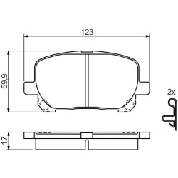  stabdžių trinkelių rinkinys, diskinis stabdys