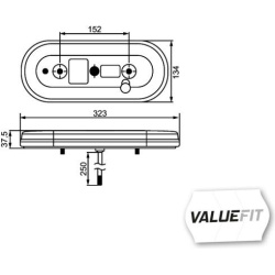  kombinuotas galinis žibintas <small>HELLA VALUEFIT</small>