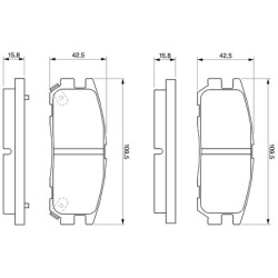  stabdžių trinkelių rinkinys, diskinis stabdys
