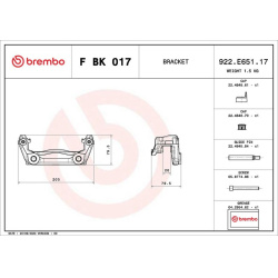  stabdžių apkabos kronšteino rinkinys