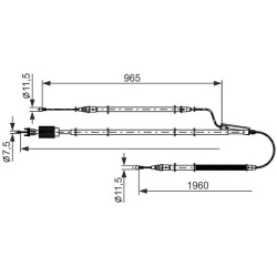 trosas, stovėjimo stabdys  trosas, stovėjimo stabdys