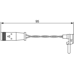  įspėjimo kontaktas, stabdžių trinkelių susidėvėjimas