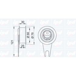  įtempiklio skriemulys, paskirstymo diržas
