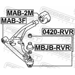  valdymo svirties/išilginių svirčių įvorė