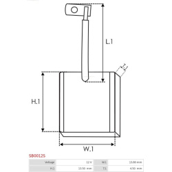  anglies šepetėlis, starteris <small>Brand new AS-PL</small>