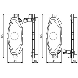  stabdžių trinkelių rinkinys, diskinis stabdys