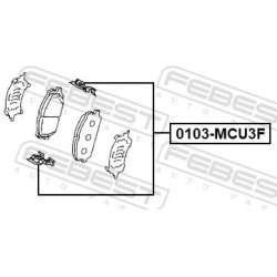  priedų komplektas, diskinių stabdžių trinkelės