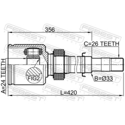  jungčių komplektas, kardaninis velenas